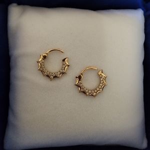 14 Rose Gold clicker hoops